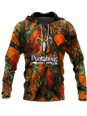 Ferocious Hunting 3D Printed Long Sleeve Men Hoodie