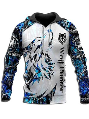 Vintage Beast Style 3D Printed Long Sleeve Men Hoodie