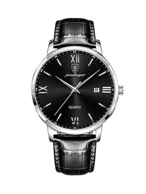 Poedagar Top Luxury Leather Waterproof Wristwatch