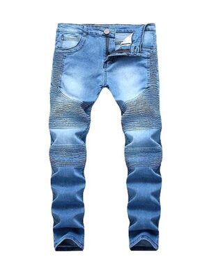 Hole Ruined Casual Style Straight Men Denim Jeans