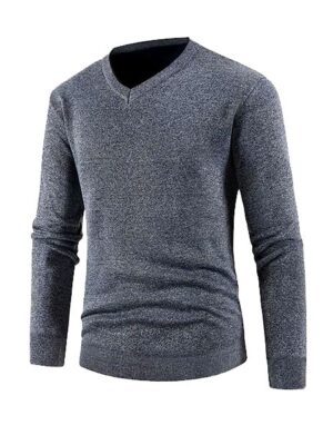 Cashmere Blend Knit Woolen Long Sleeve Men Sweater