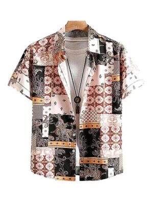 Hawaiian Harajuku Printed Short Sleeve Men Shirt