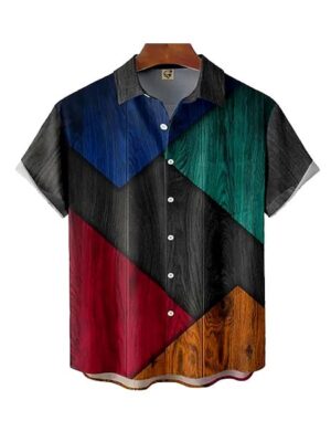 Hawaiian Gothic 3D Printed Short Sleeve Men Shirt