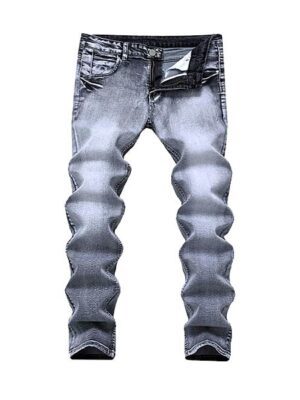 Simple Classic Casual Style Straight Men Denim Jeans