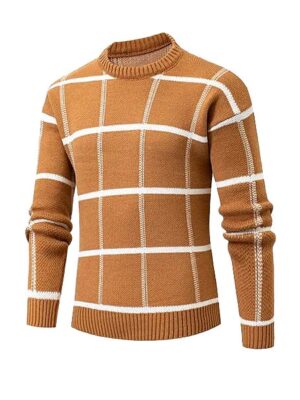 Harajuku Style Printed Woolen Long Sleeve Men Sweater