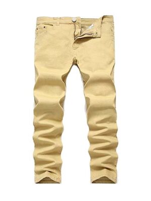 Classic Simple Casual Style Straight Men Denim Jeans