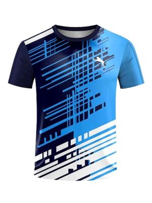 Abstract Graphic Style Print Short Sleeve Men T-Shirt