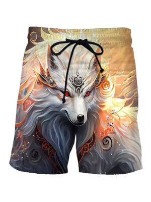Animal Graphics 3D Printed Beach Style Men Shorts