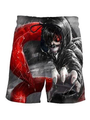 Tokyo Ghoul Graphic Print Beach Style Men Shorts