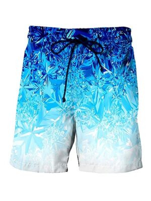 Colorful Y2k 3D Printed Hawaii Beach Style Men Shorts