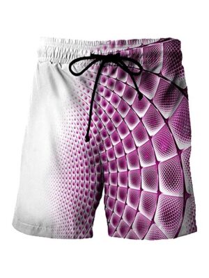 Paisley Geometric Printed Beach Style Men Shorts