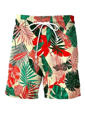 Tropical Graphics Y2k Beach Style 3D Printed Men Shorts