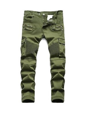 Multi Bag Casual Regular Style Men Denim Jeans